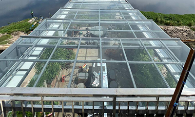 Thiết kế thi công mái che trượt ngang - xếp lớp, giếng trời thông minh trượt ngang - xếp lớp